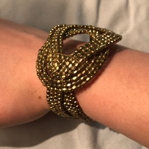 Gold beaded bracelet